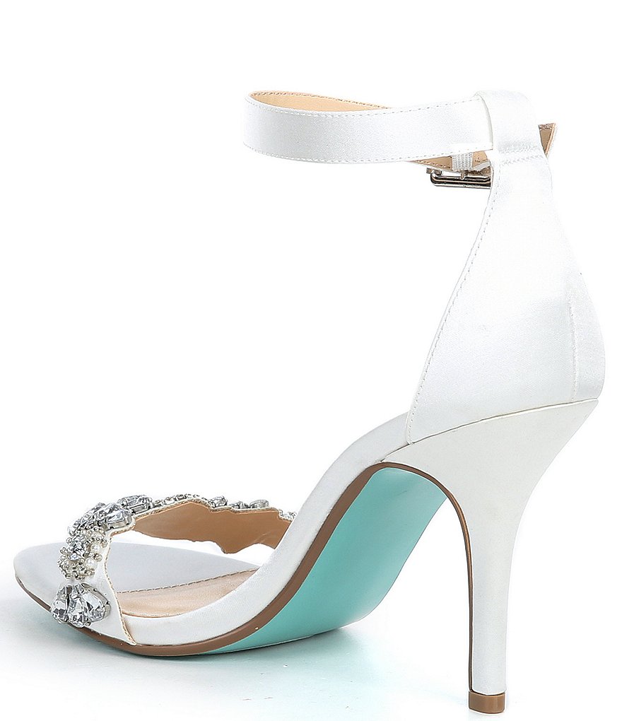 Blue by Betsey Johnson Erin Rhinestone Embellished Ankle Strap Dress Sandals