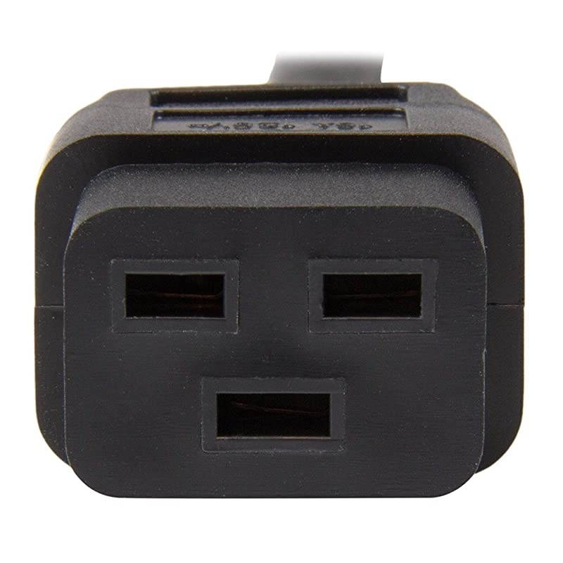 com 3 ft Computer Power Cord C19 to C20 Power cable IEC 60320 C20 to IEC 60320 C19 3 ft black PXTC19C203