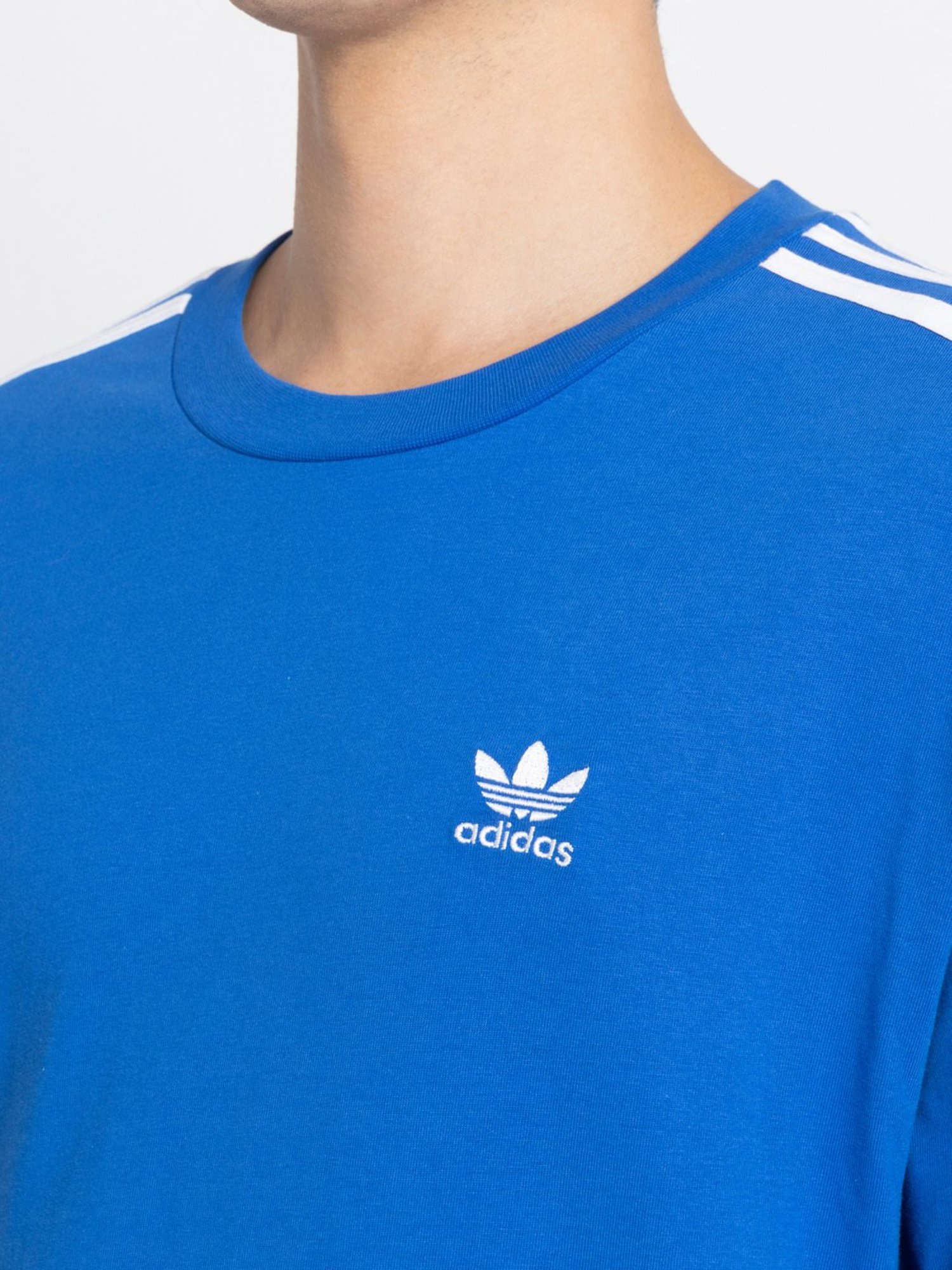 Adidas Blue 100% Cotton Oversized Printed  T-Shirt