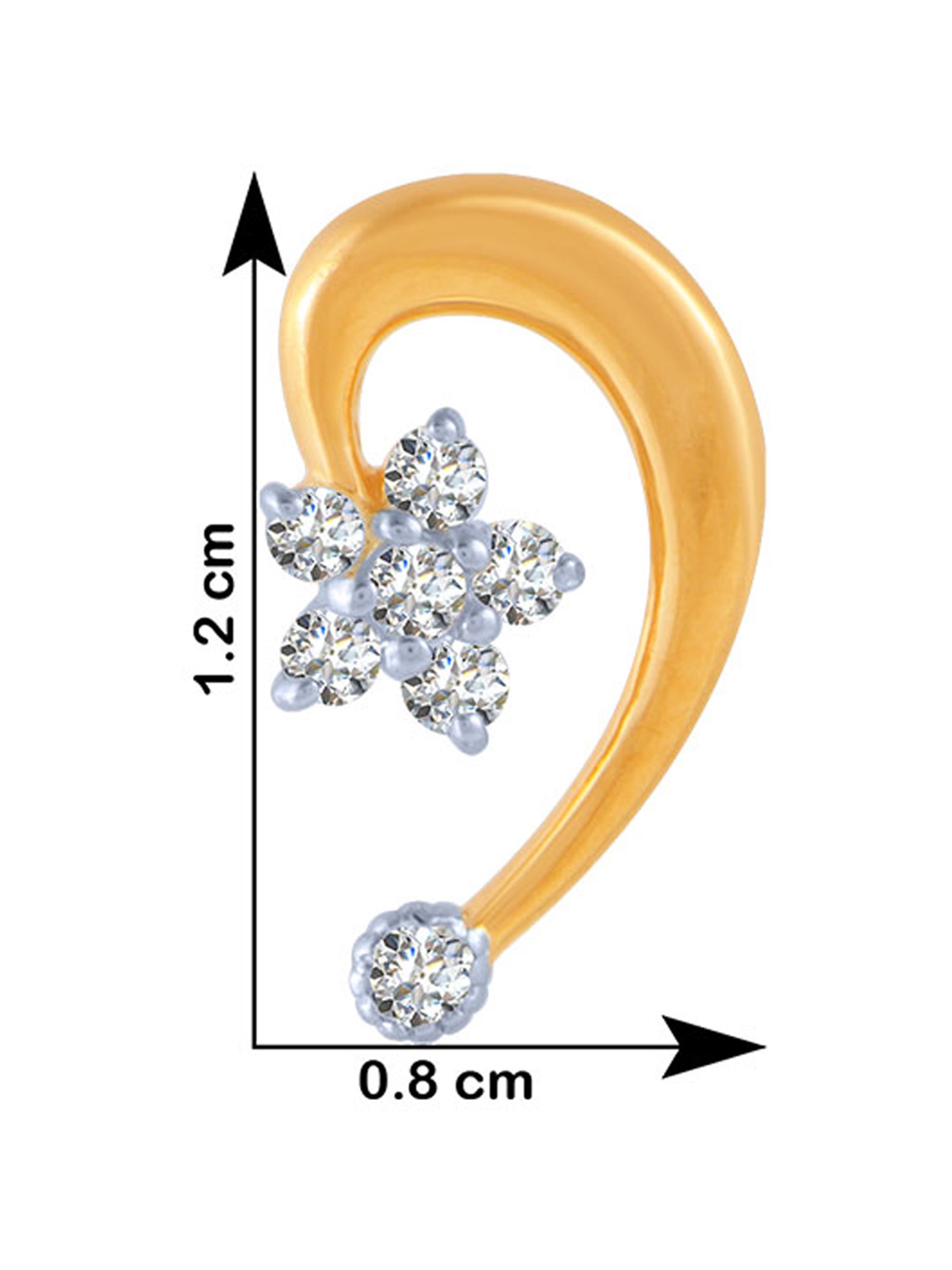 P.C. Chandra Jewellers 18 kt Gold & Diamond Earrings