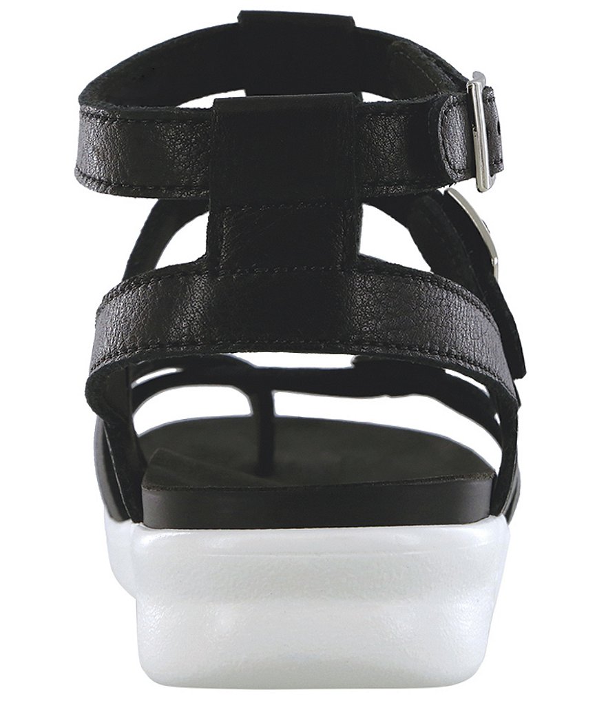 SAS Aria Leather Toe Post Gladiator Wedge Sandals