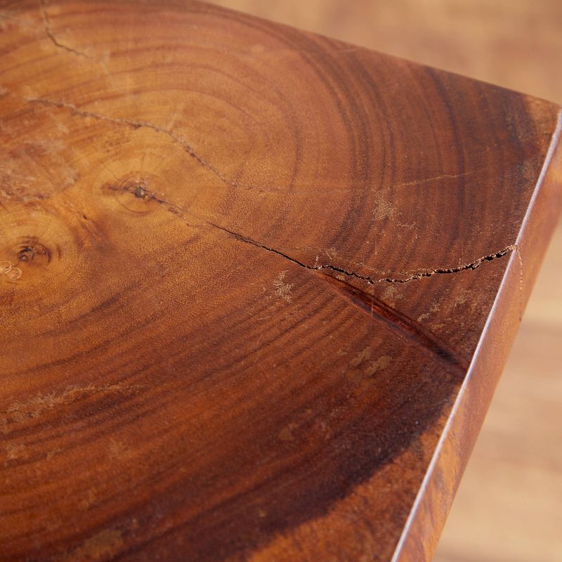 Suar Wood Square Accent Table Brown - Olivia & May