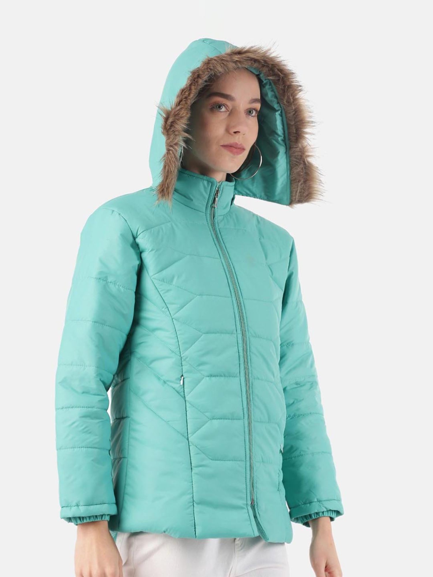 VOXATI Turquoise Quilted Jacket