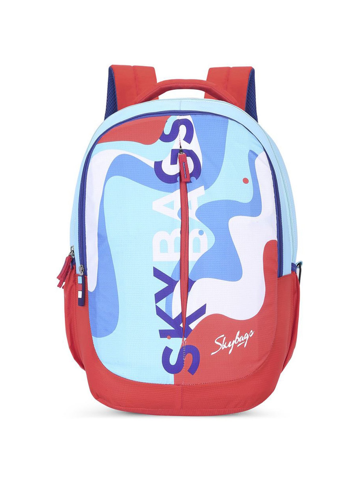 Skybags Klan 06 Red & Blue Polyester Printed Backpack - 32 Ltrs