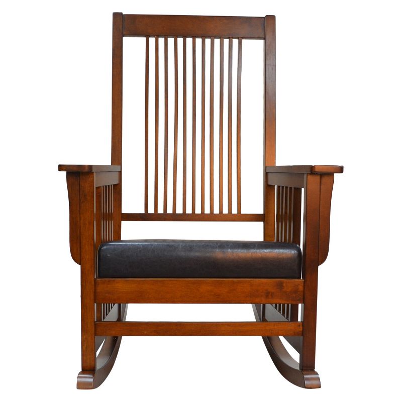Wooden Rocking Chair Brown - Benzara