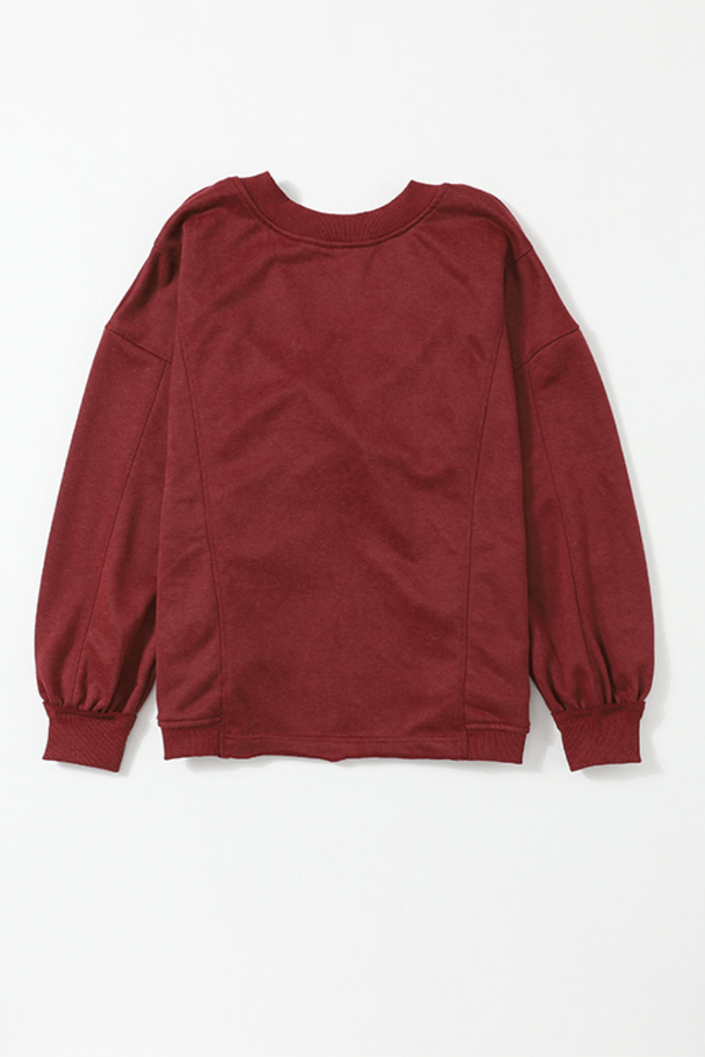 Red Mineral Wash Twist Backless Oversized Sweatshirt