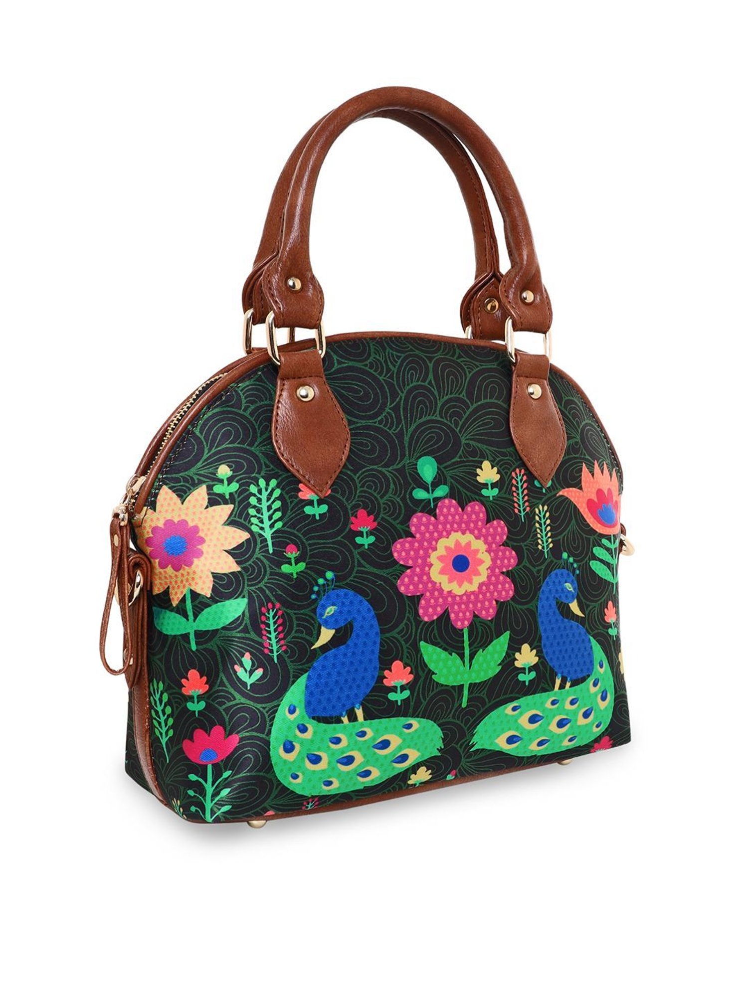Sabhyata Multicolor Printed Medium Satchel Handbag
