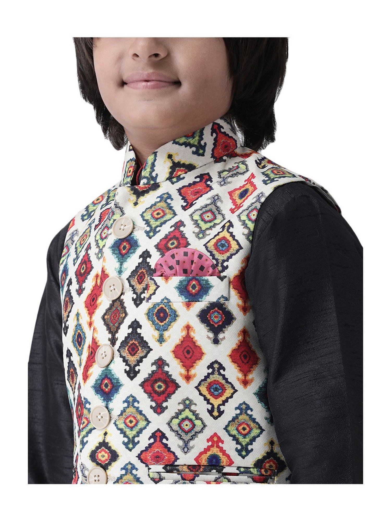 Hangup Kids Multicolor Printed Waistcoat