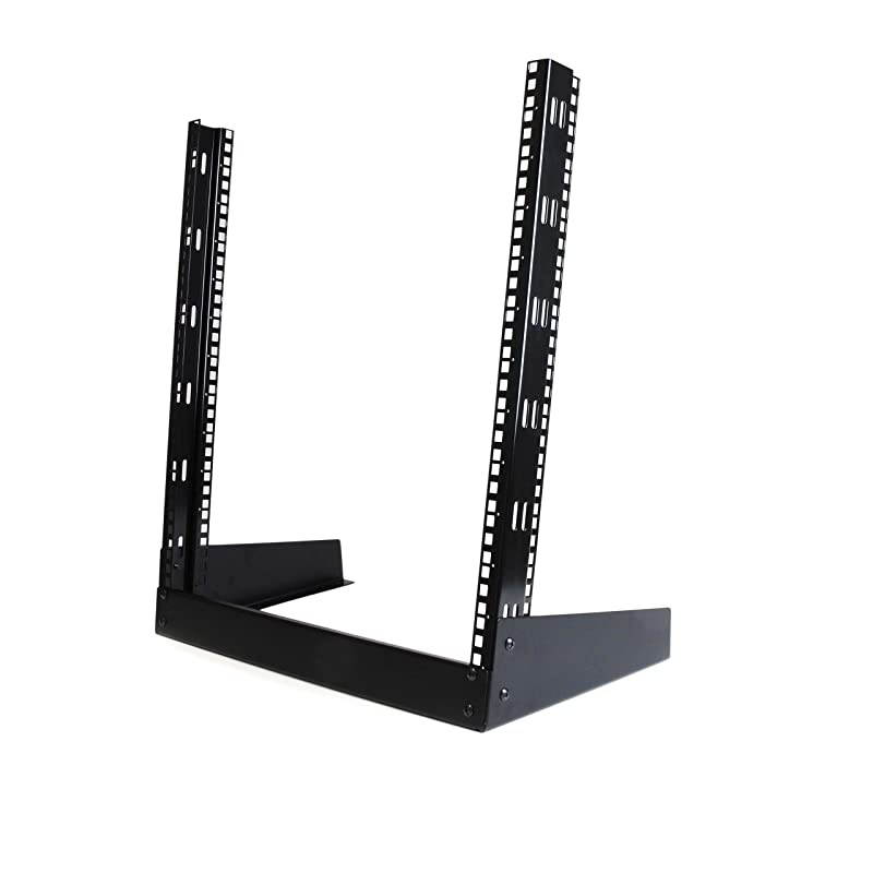 com 12U Open Frame Network Rack - 19" 2 Post Free Standing Desktop Rack for Computer, AV, Media, IT, Data & Server Room Equipment (RK12OD)