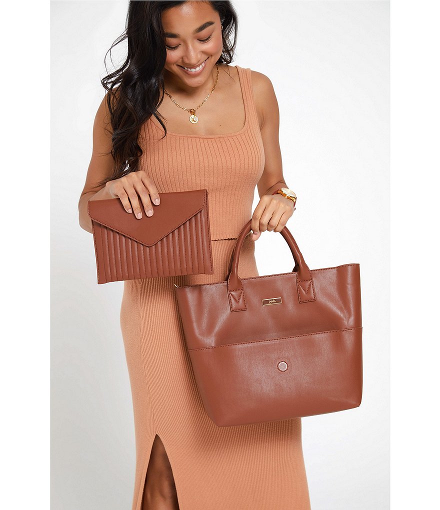Ju-Ju-Be Eco Leather Zip Top Tote Bag