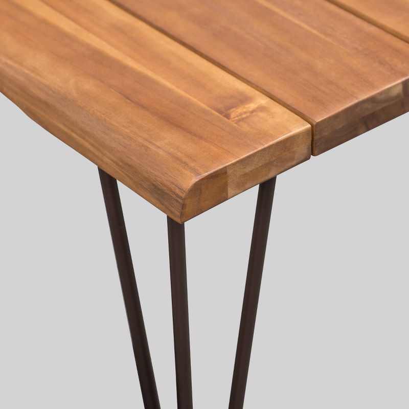 Zion Acacia Wood Square Patio Coffee Table - Teak - Christopher Knight Home