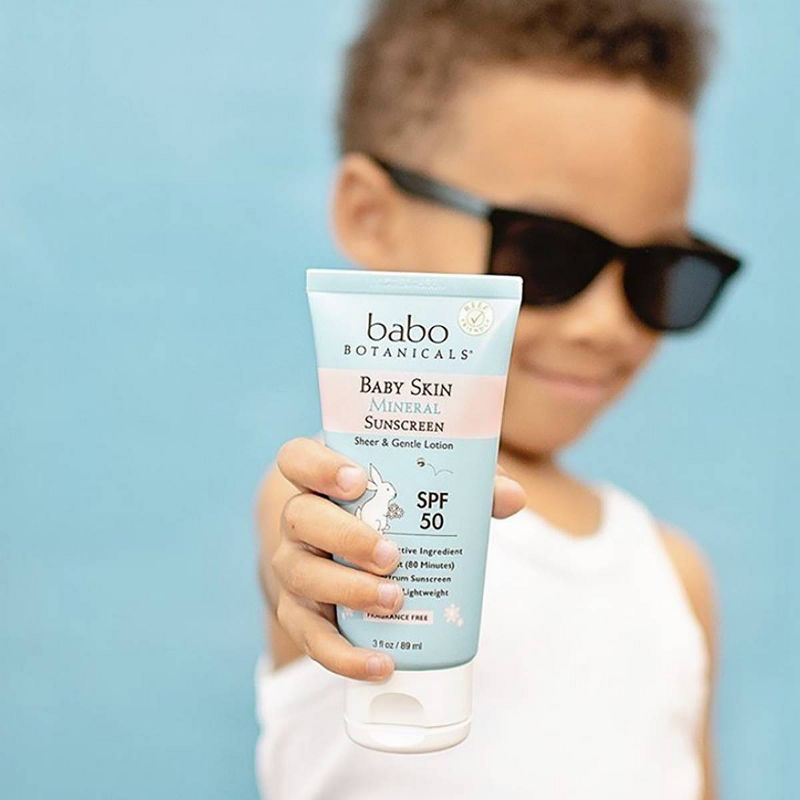 Babo Botanicals Baby Skin Mineral Sunscreen Lotion - SPF 50 - 3floz