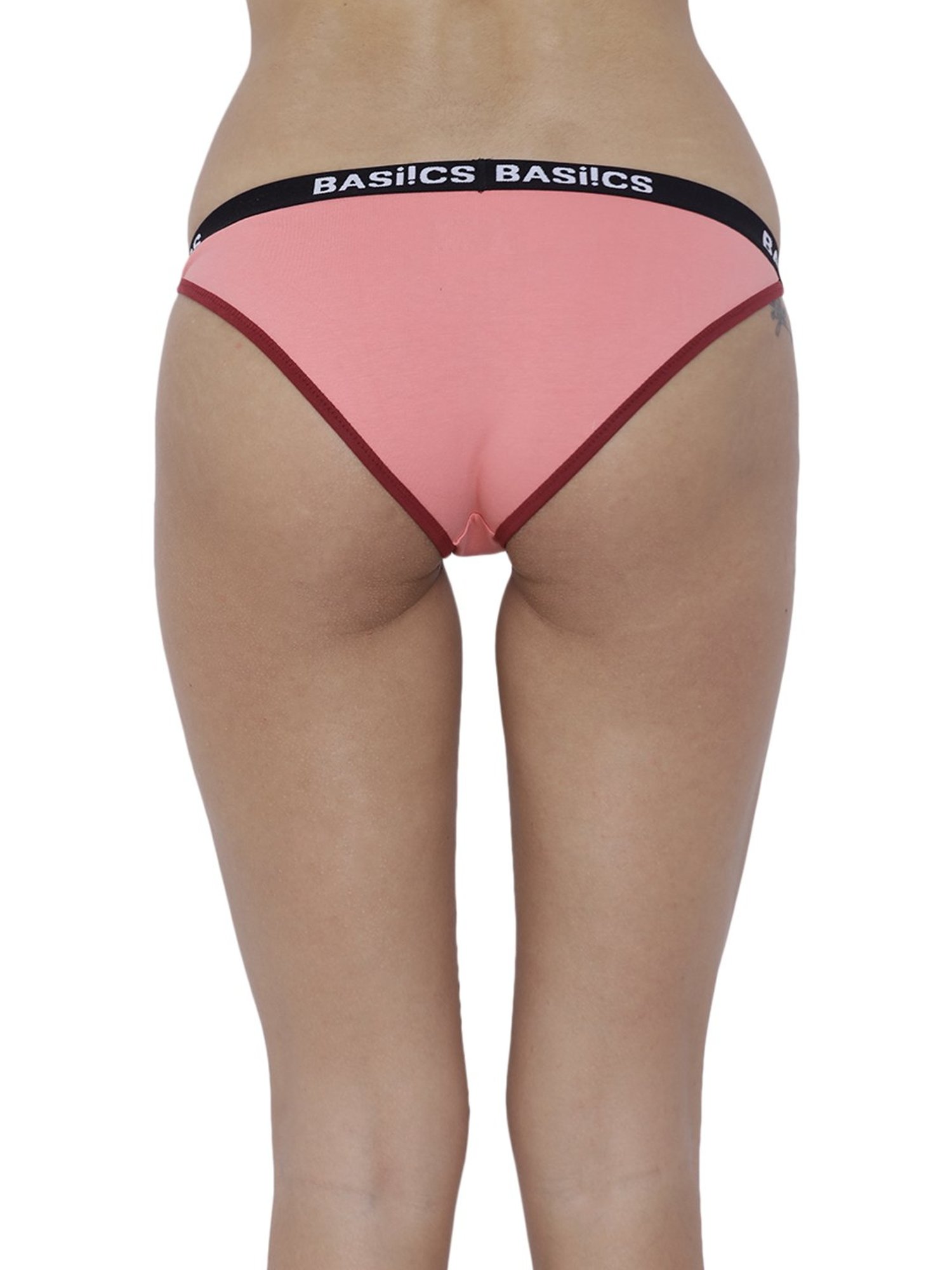 BASIICS by La Intimo Multicolor Cotton Bikini Panty ( Pack Of 2 )
