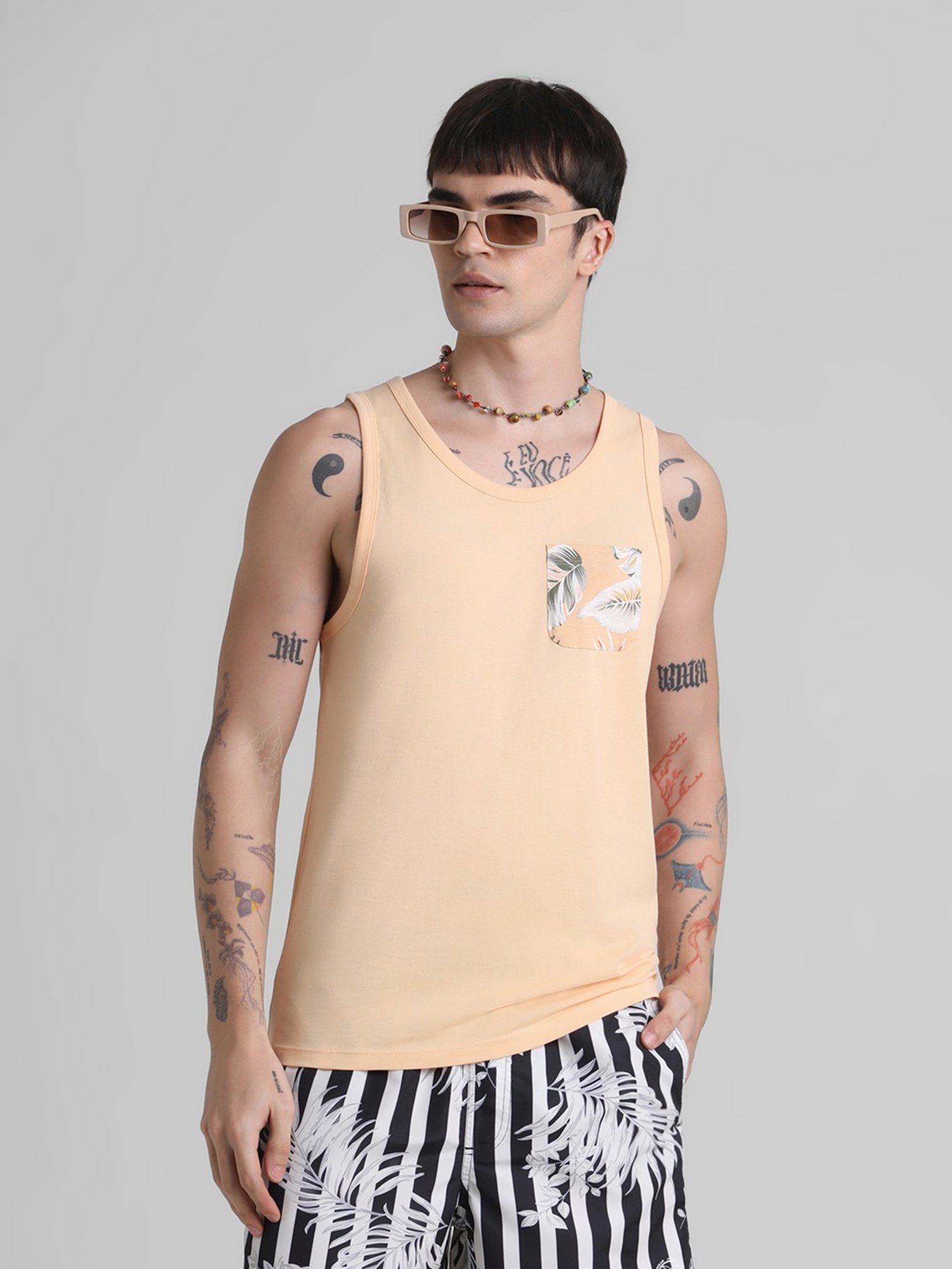 Jack & Jones Apricot Ice Cotton Slim Fit Tank Tee