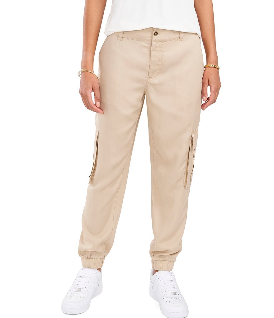 Vince Camuto Tencel Cargo Pocket Mid Rise Ankle Pants