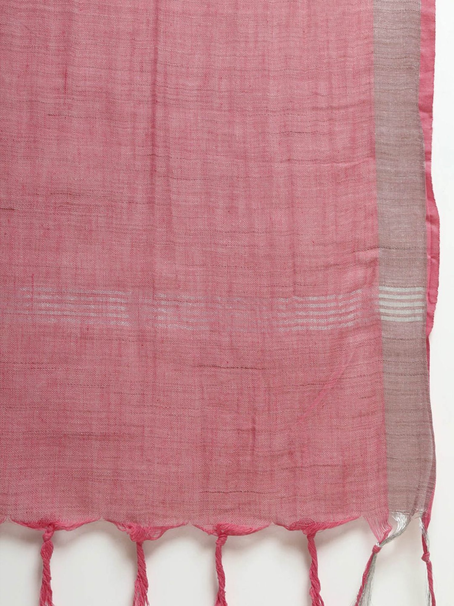 Soch Peach Cotton Plain Dupatta
