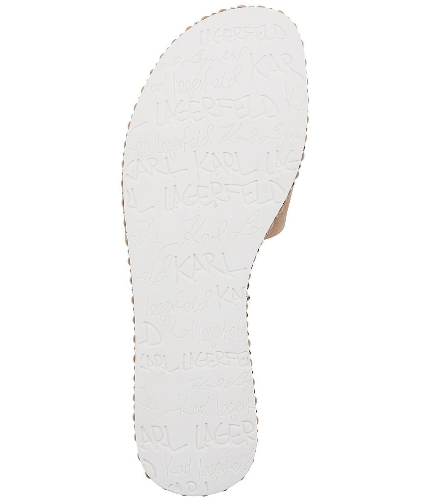 KARL LAGERFELD PARIS Bijou Suede Bling Slides