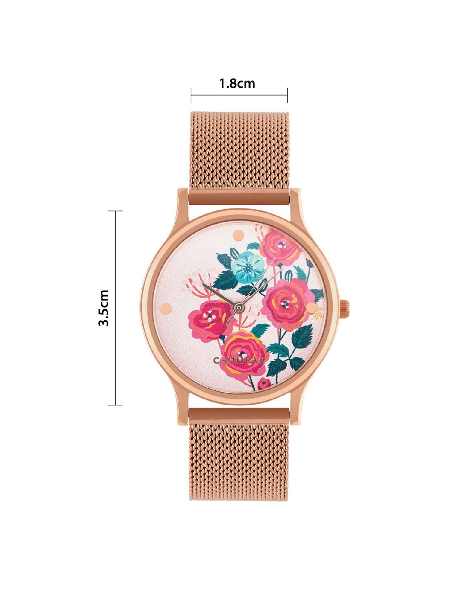 Chumbak 8907605117305 Rose Garden Analog Watch for Women