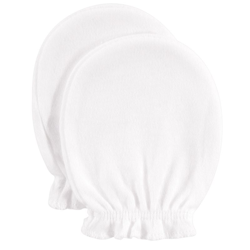 Hudson Baby Infant Cotton Scratch Mittens 10pk, Bee, One Size