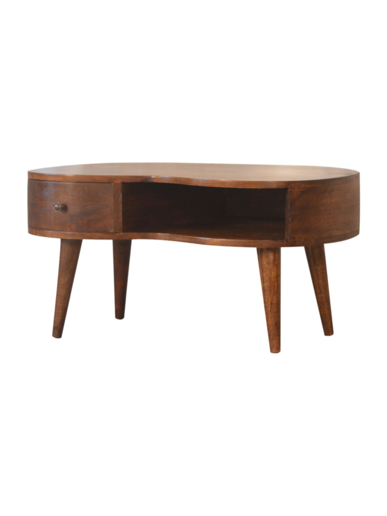 Artisan Furniture Chestnut Wave Brown Wood Coffee Table