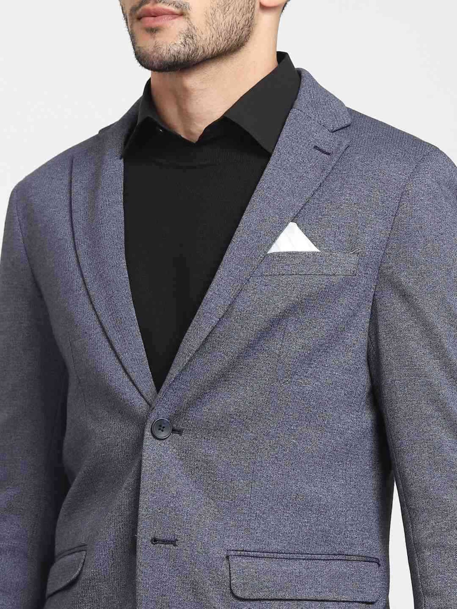 SELECTED HOMME Blue  Slim Fit Checks Blazer