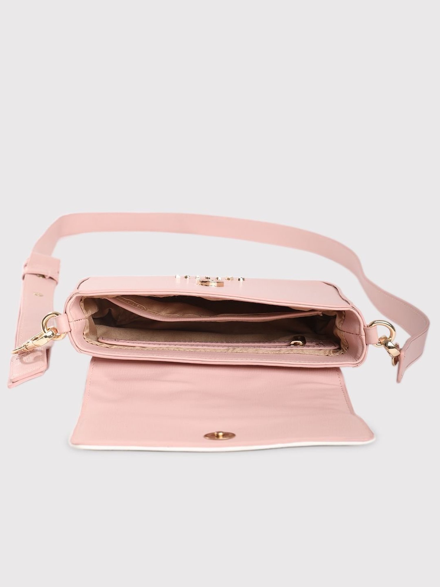 Caprese Pink Textured Small Sling Handbag