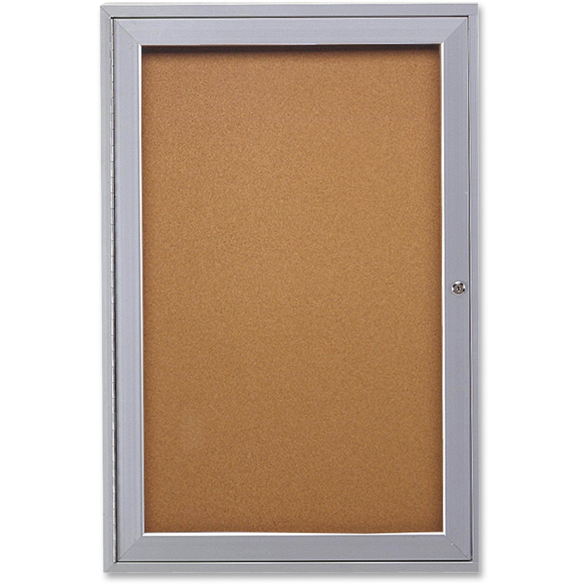 GHENT PA13624K Enclosed Cork Bulletin Board 36" x 24", 1 Door