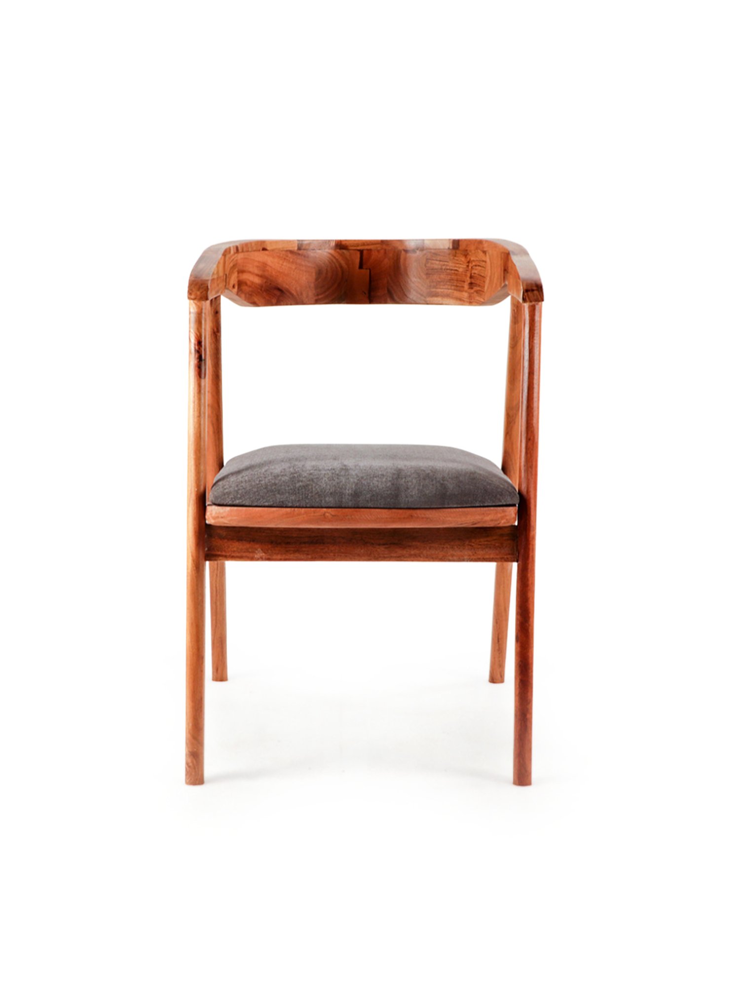 ExclusiveLane Fiesta Beige Acacia Wood Handcrafted Arm Chair Natural Finish