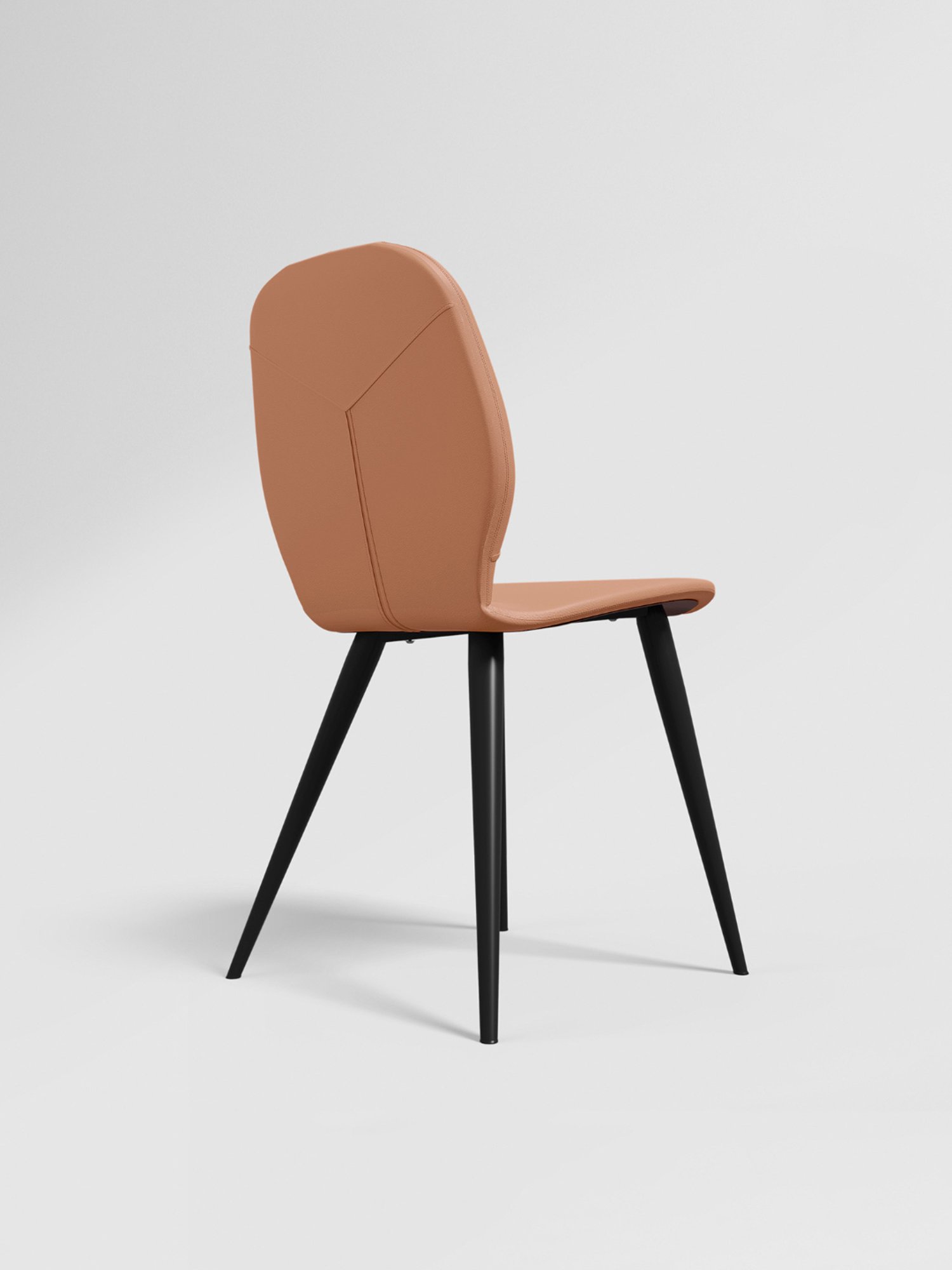 Durian Elanor Modern Brown & Beige Premium Leatherette Dining Chair