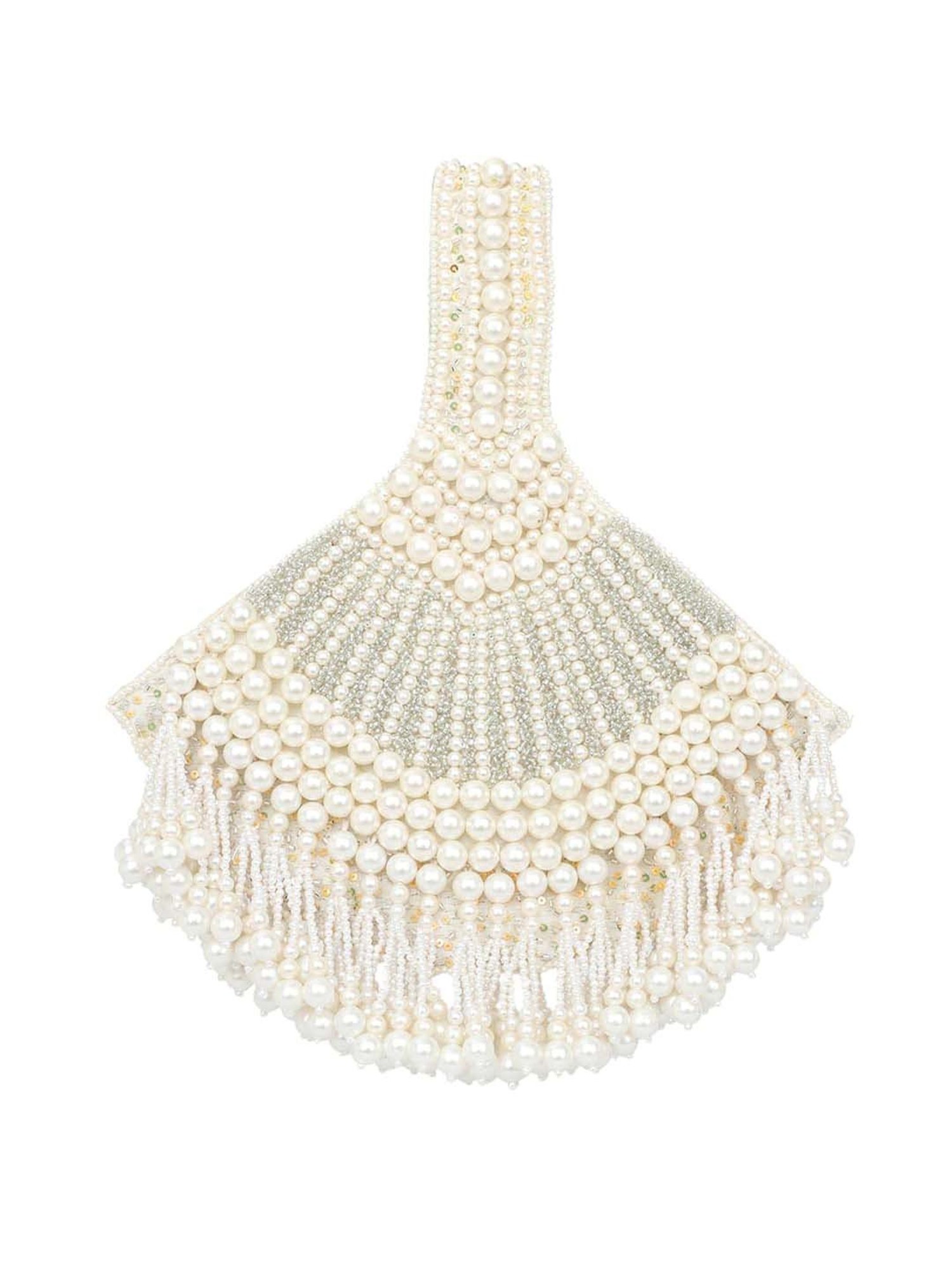 NR by Nidhi Rathi White Fabric Potli