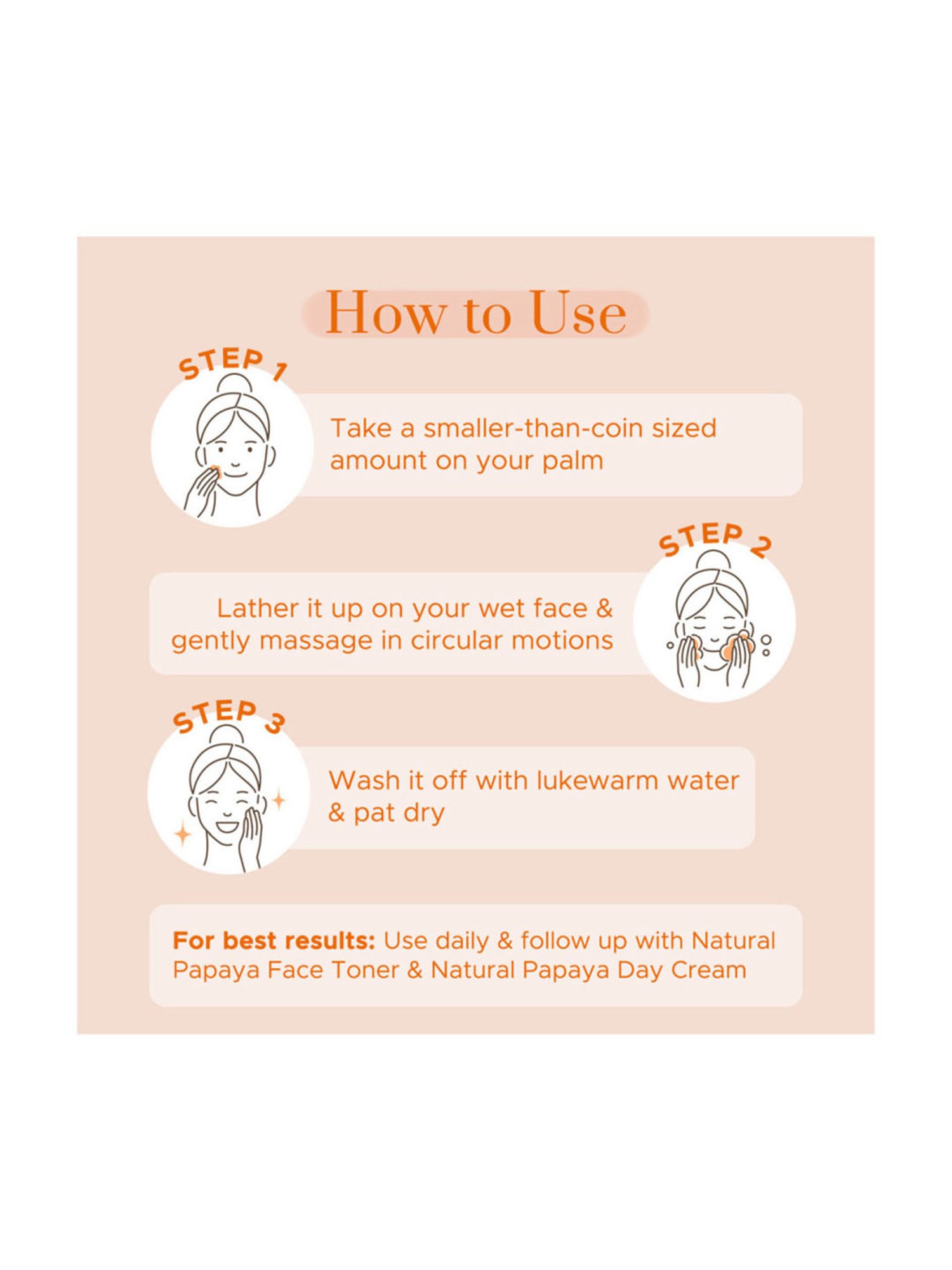 Pure Sense Natural Papaya Face Wash with Kakadu Plum & Moringa - 100 gm