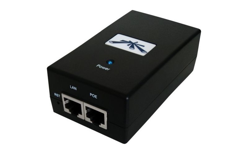 Ubiquiti POE-24-12W Power over Ethernet Injector - 110 V AC, 220 V AC Input - 24 V DC, 500 mA Output - 1 Ethernet Input Port(s)