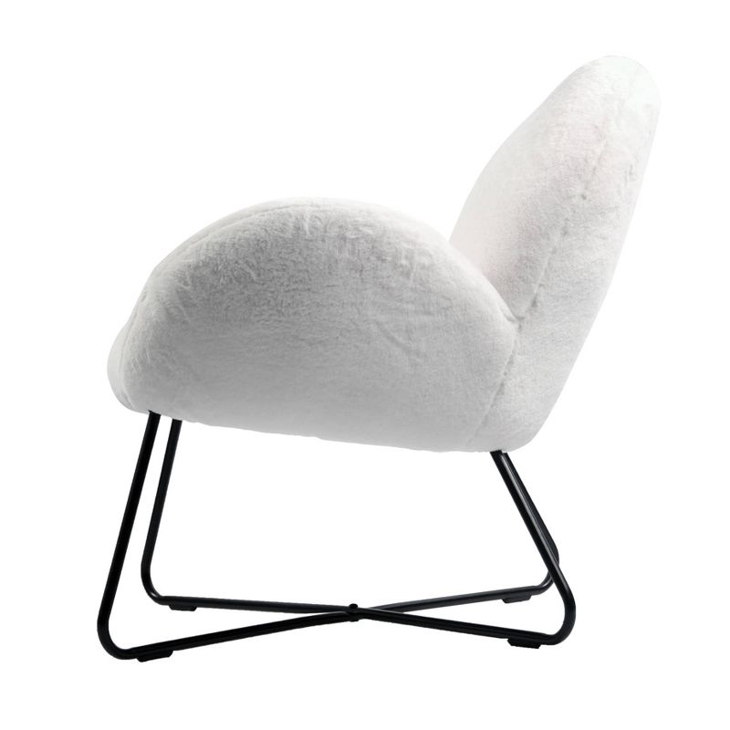 Brooklyn Accent Chair Faux Fur White - ACEssentials