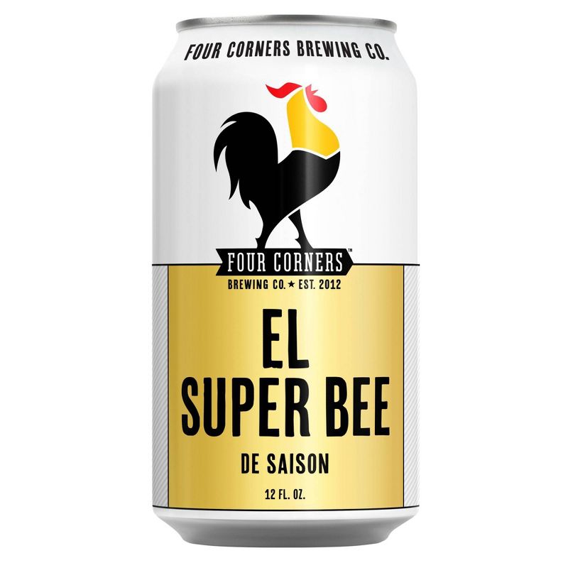Four Corners El Super Bee De Saison Beer - 4pk/12 fl oz Cans