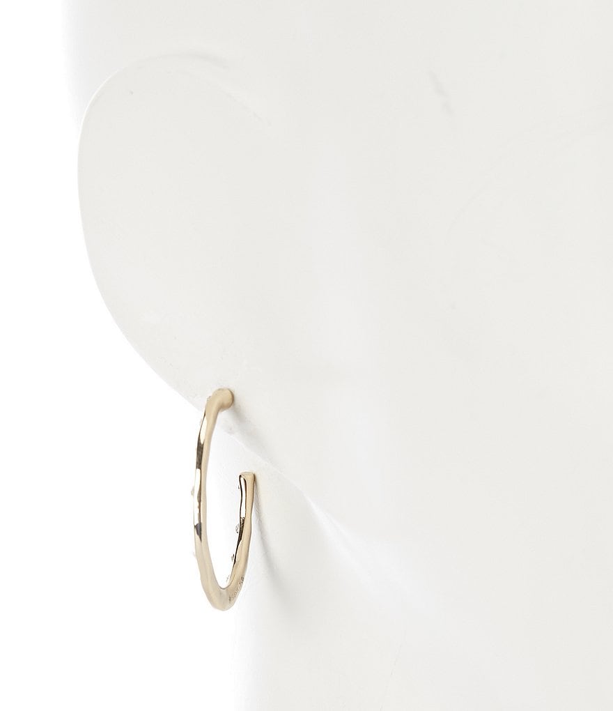 Givenchy Crystal Hammered Hoop Earrings