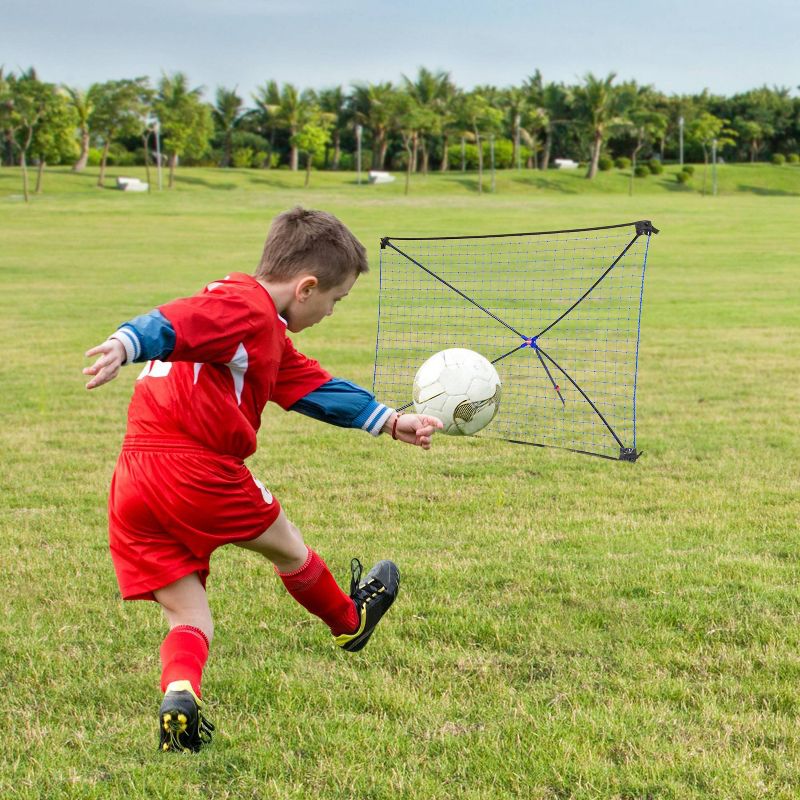 Net Playz Easy Kickback 5' x 3' Portable Soccer Rebounder Net - Black
