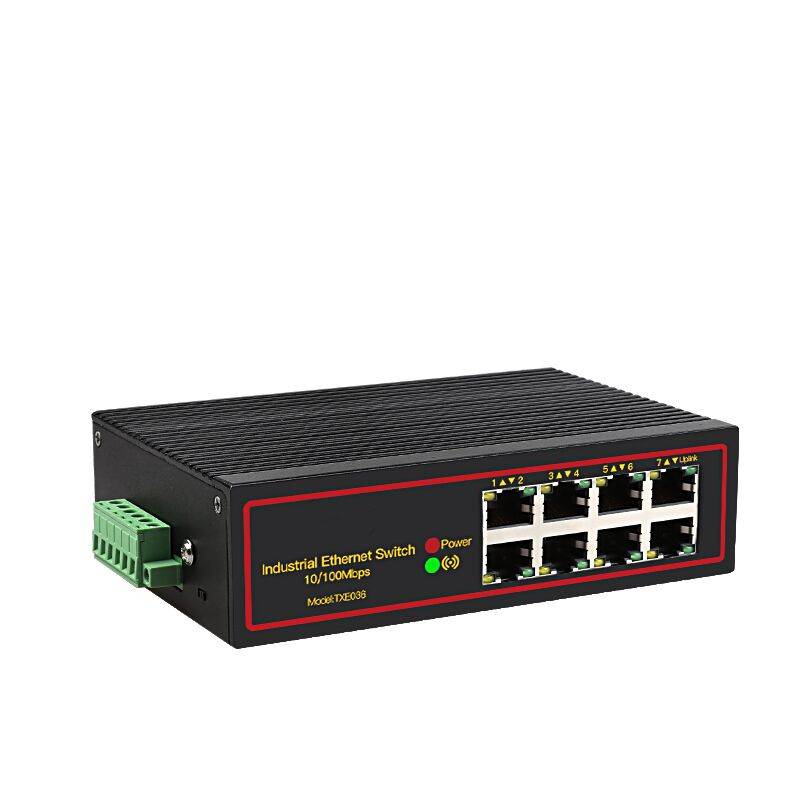 Weastlinks Industrial 8 port ethernet LAN switch 100M DOUBLE DC POWER high and low temperature SURGE PROTECTION TXE036