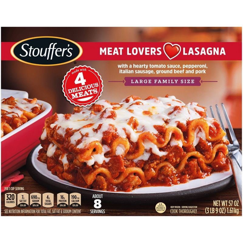 Stouffer's Family Size Meat Lovers Frozen Lasagna - 57oz