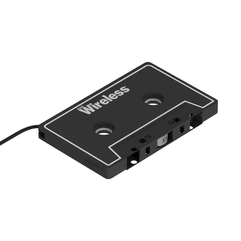 Just Wireless Cassette to 3.5mm Auxiliary Audio Adapter - Black