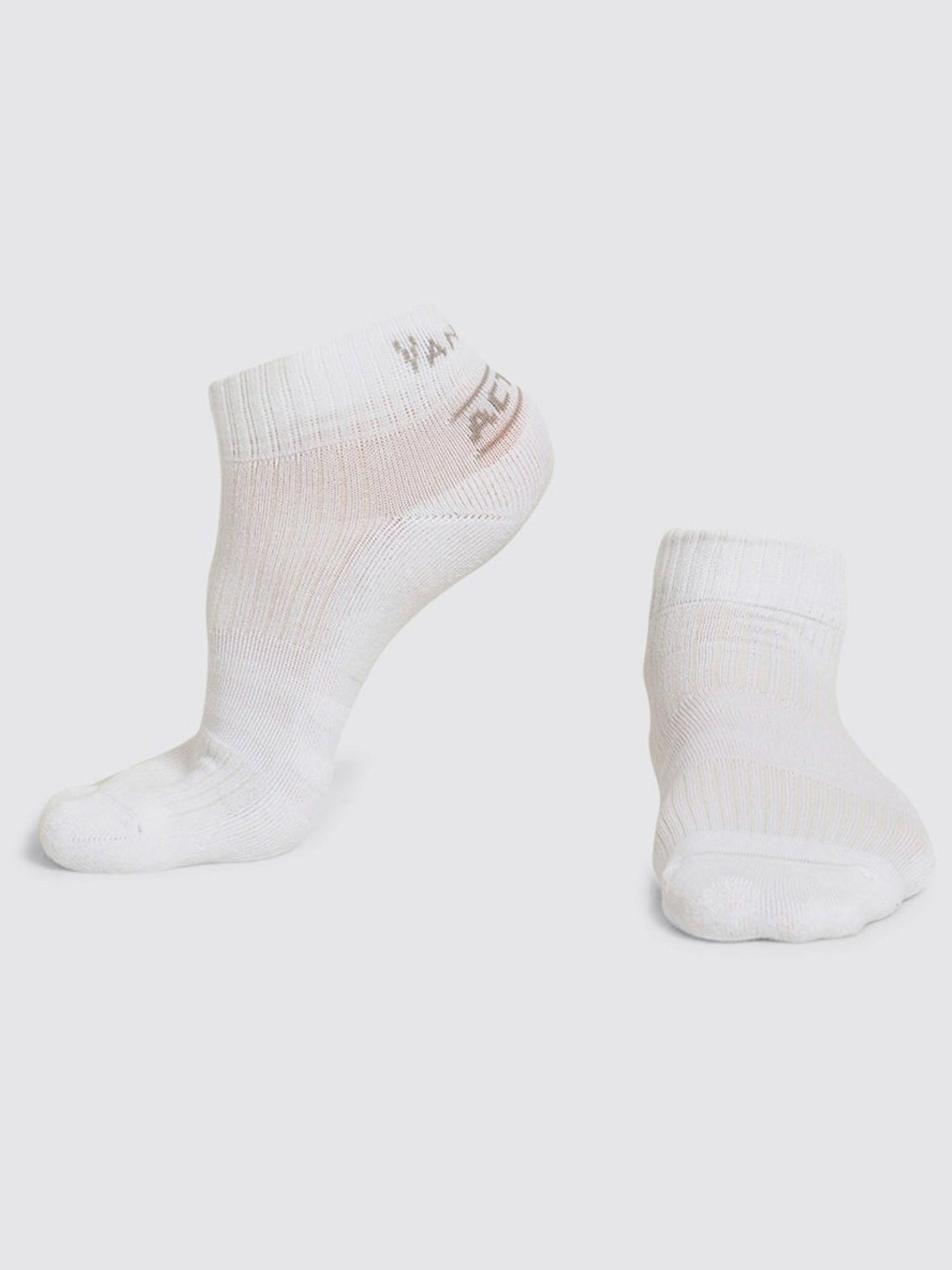 Van Heusen Active Snug Fit Anti Bacterial Soft Handfeel Solid Low Show Socks - Pack of 3 - White