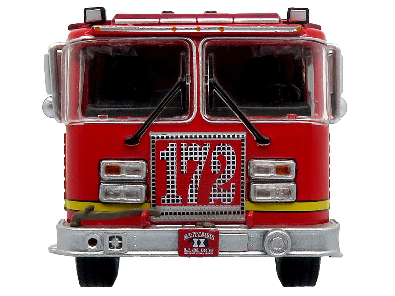 1973 Ward LaFrance Fire Engine "Los Angeles County Fire Department Engine 51" Red "5 Alarm" Series Limited Edition 1/87 (HO) Diecast Model by Iconic Replicas