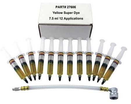 SUPERCOOL 27606 A/C Dye Syringes Kit,PK12