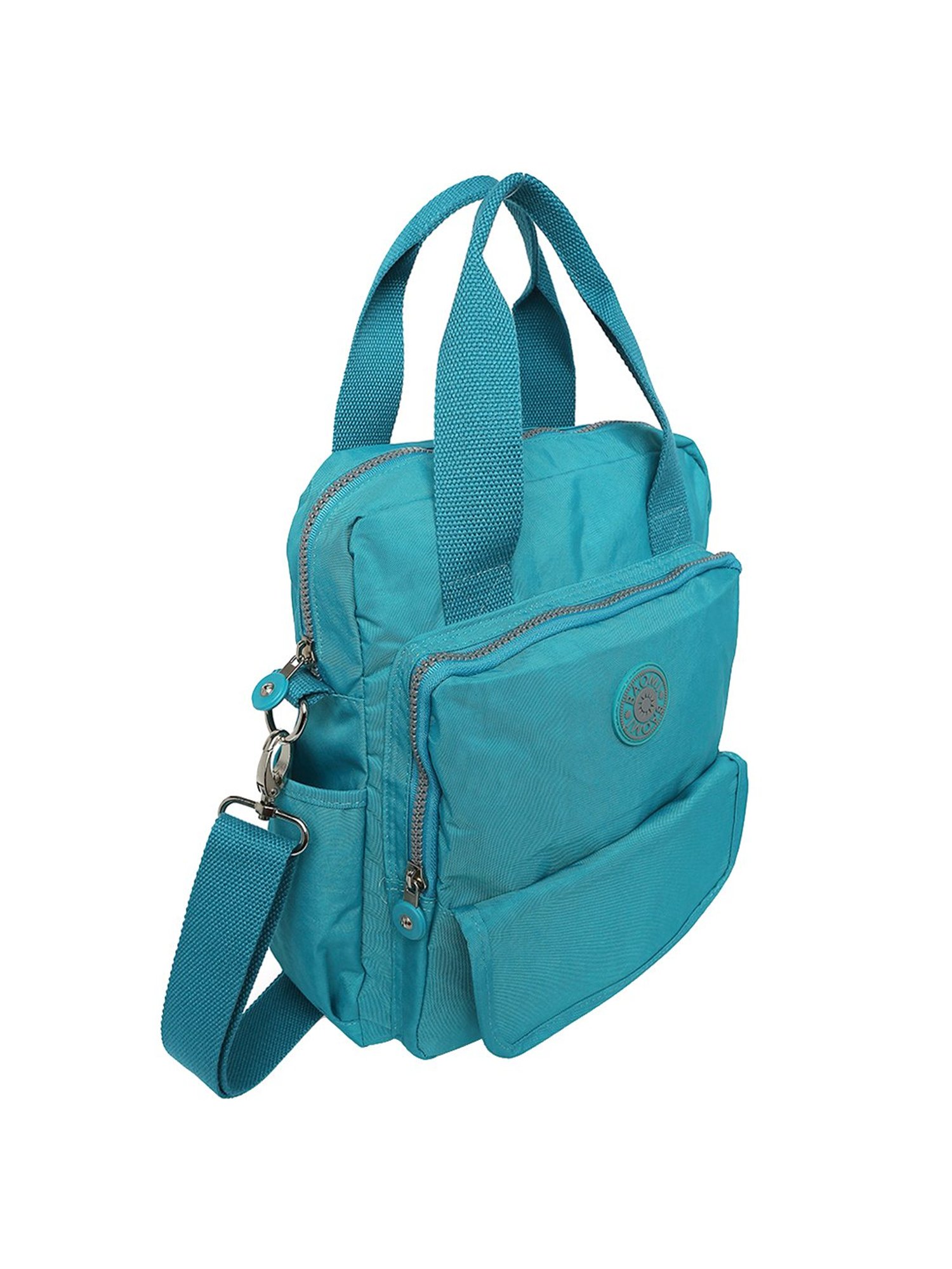 Baomi Blue Solid Medium Handbag