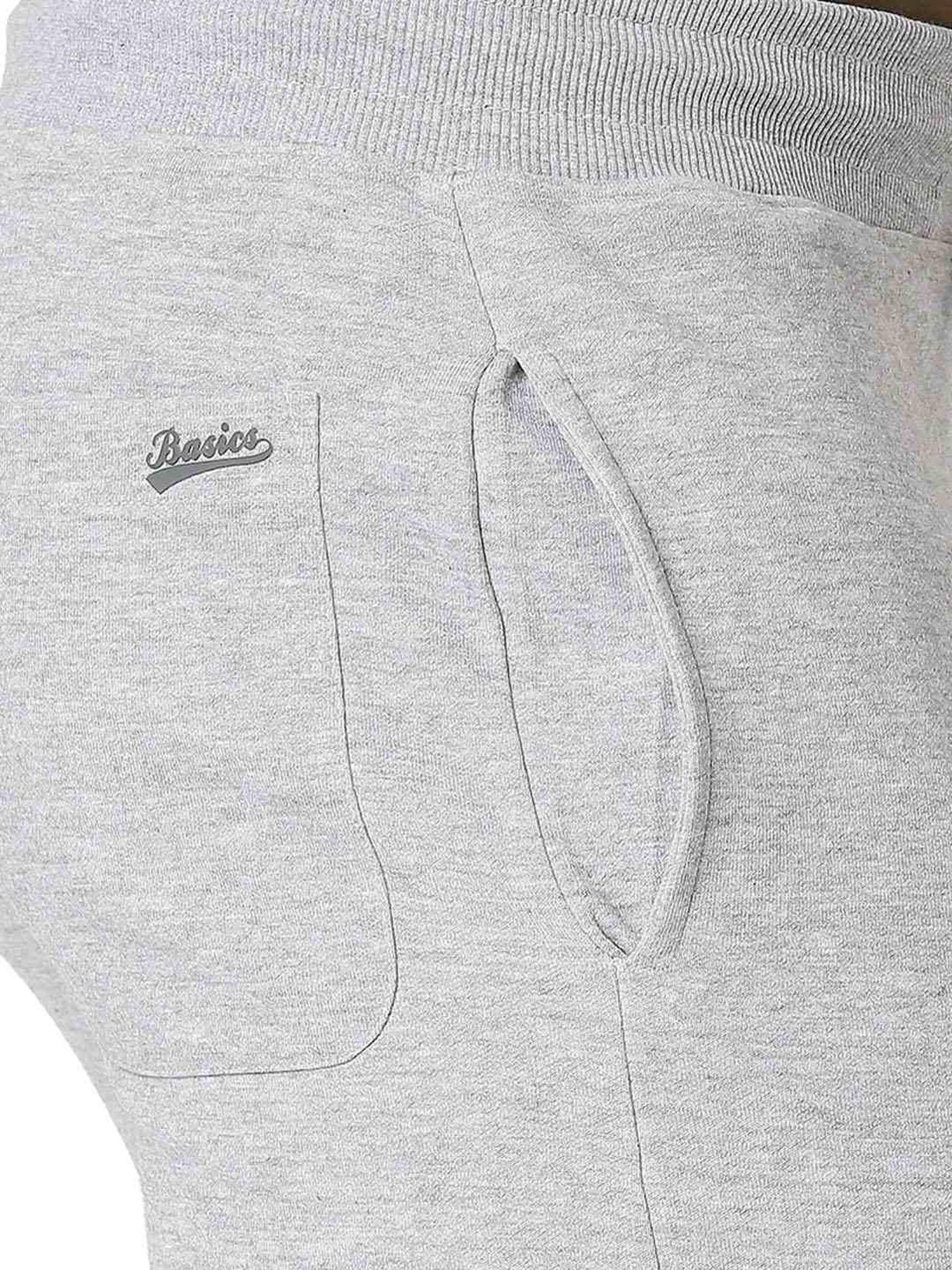 Basics Grey  Slim Fit Trackpants