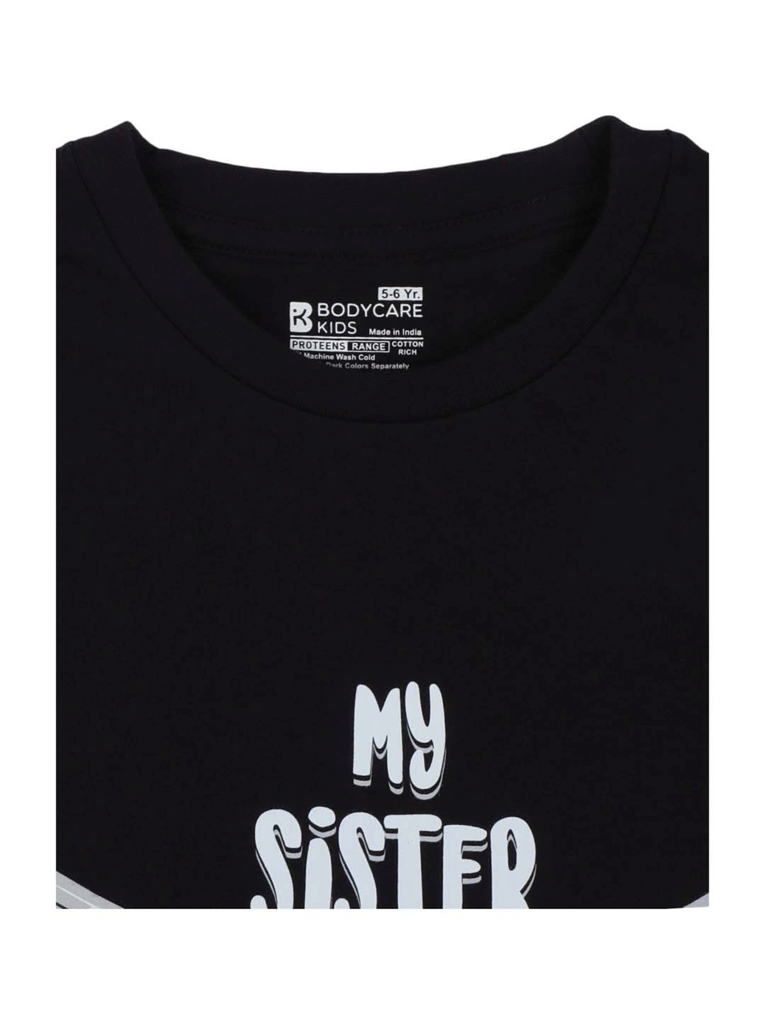 Proteens Kids Black Cotton Printed T-Shirt