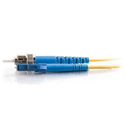 C2G/Cables to Go 37114 LC-ST 9/125 OS1 Simplex Single-Mode PVC Fiber Optic Cable (2 Meters, Yellow)