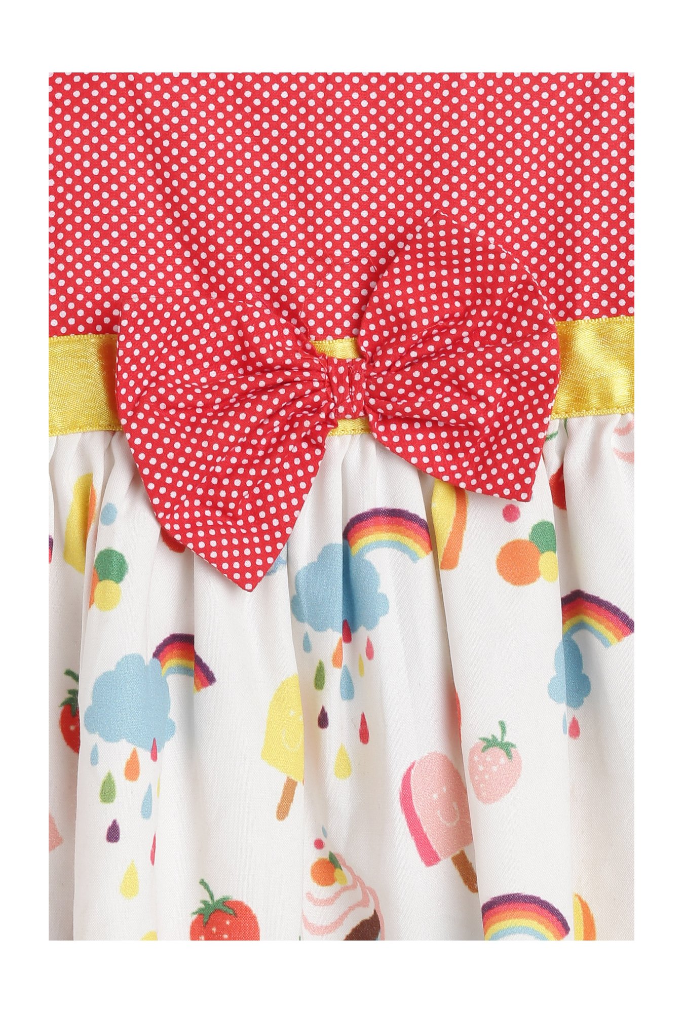 612 League Kids Red Printed Dress