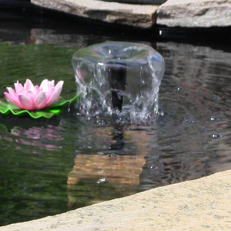 Sunnydaze Outdoor Solar Powered Water Pump and Panel Kit with Battery Pack and LED Light - 65 GPH - 78"