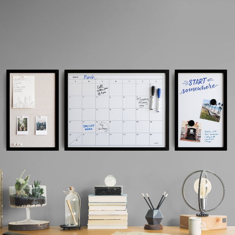 U Brands 3pc Organization Center - Calendar, Dry Erase & Bulletin Boards