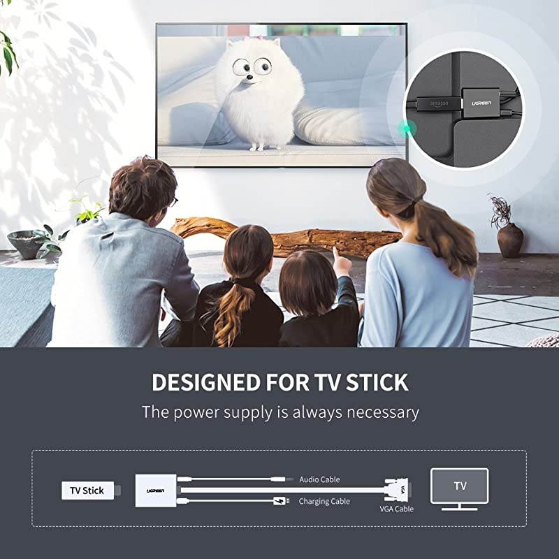 Active HDMI to VGA Adapter with 35mm Audio Jack HDMI Female to VGA Male Converter Compatible for TV Stick Raspberry Pi Laptop PC Tablet Digital Camera Nintendo Switch